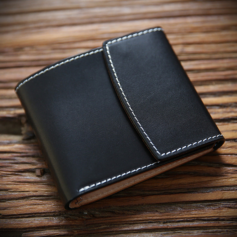 Men's Retro Short Genuine Leather First Layer Men's Wallets