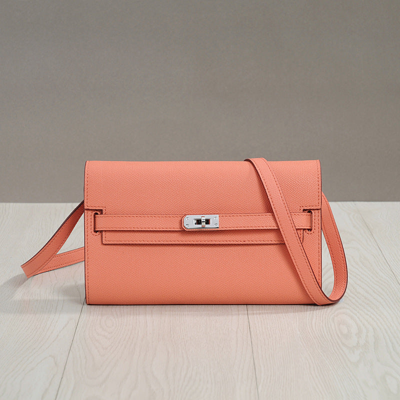 Women's Hand-held Kelly Genuine Leather One Commuting Bags