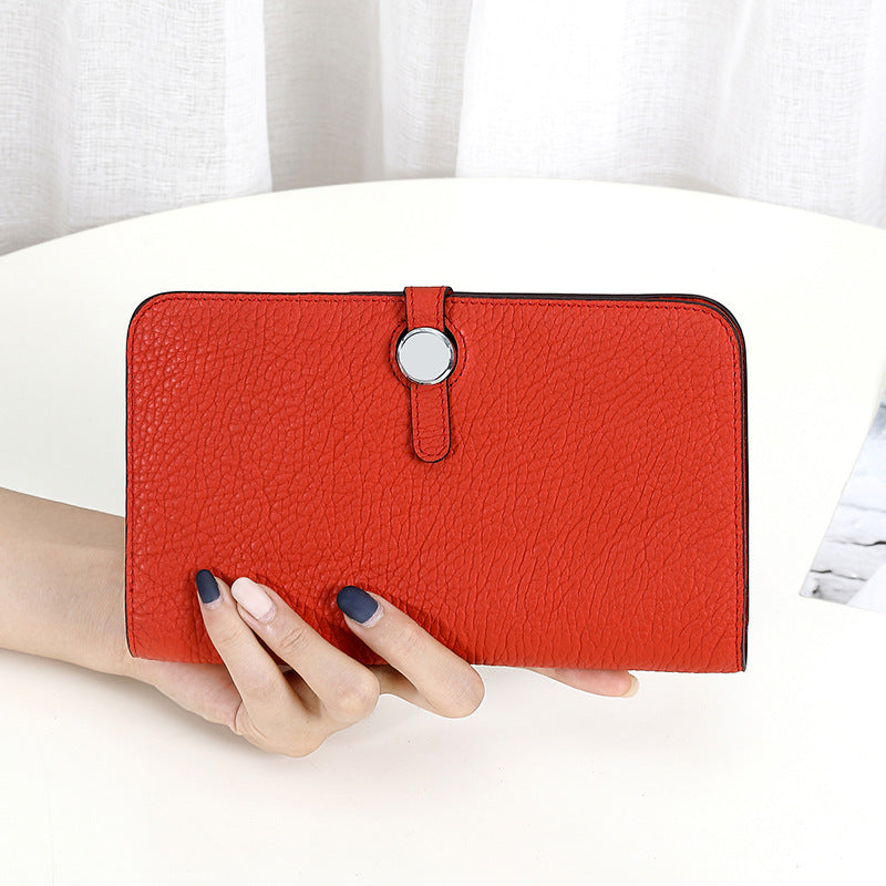 Women's Comfortable Genuine Leather Mobile Passport Ladies Wallets