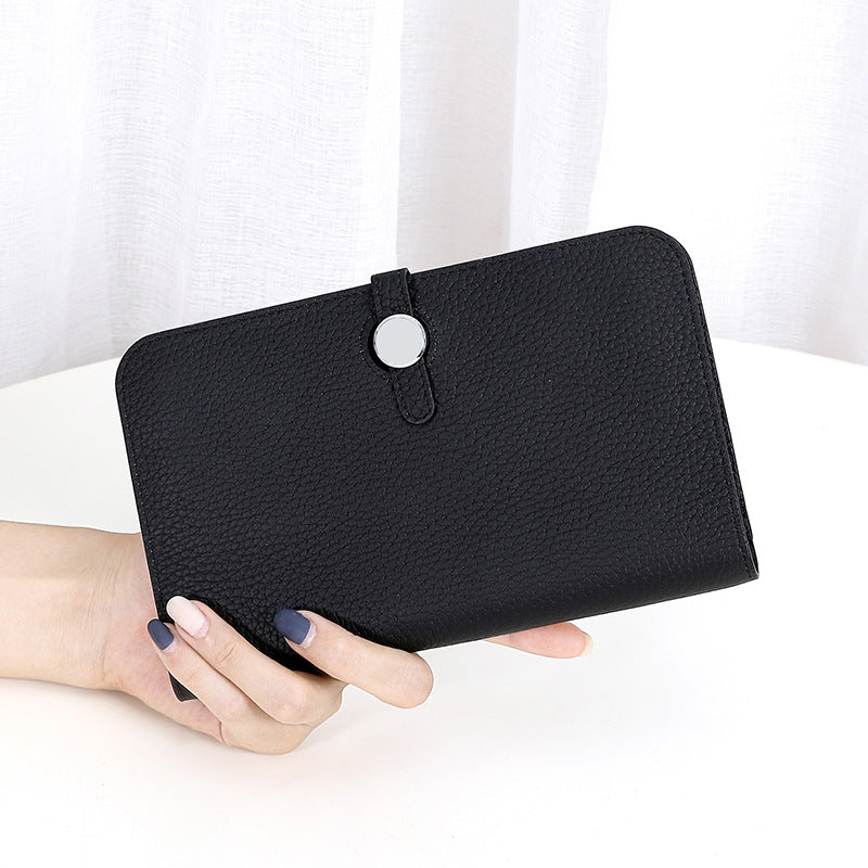 Women's Comfortable Genuine Leather Mobile Passport Ladies Wallets