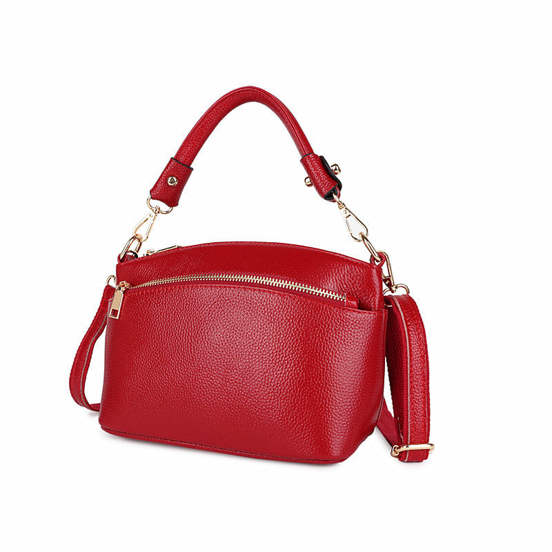 Women's Soft Noodle Top Layer Cowhide Shell Handbags