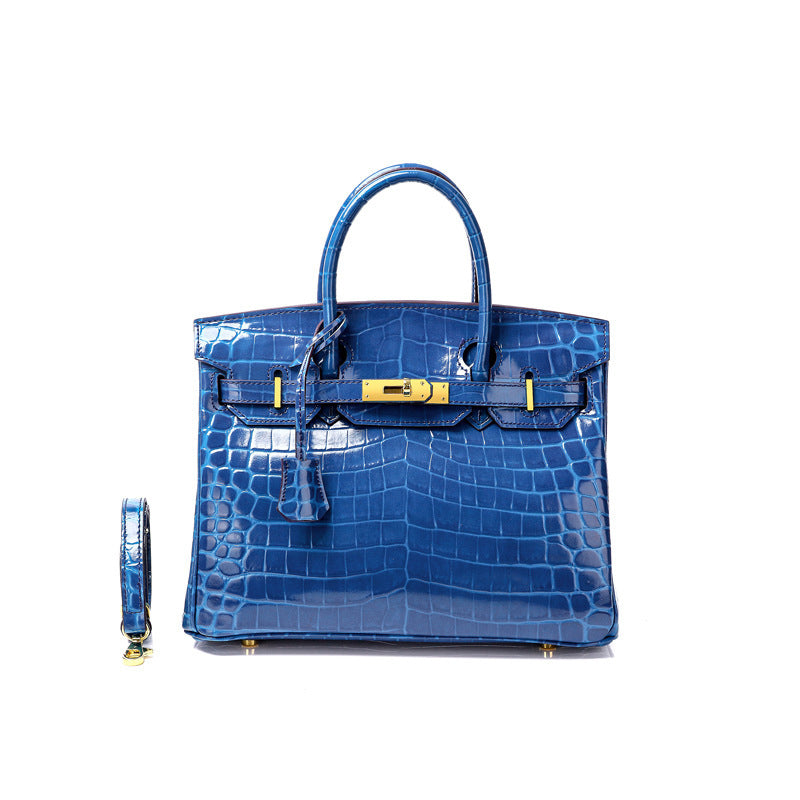Women's Fashion Crocodile Pattern Genuine Leather Cow Bags