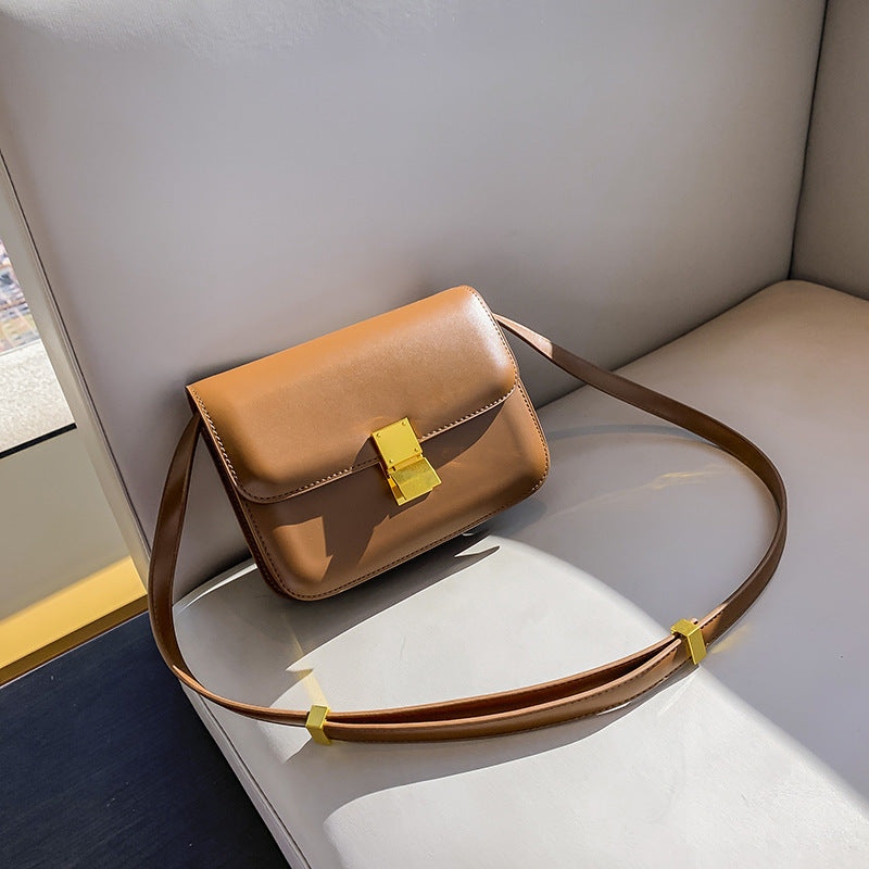 Women's Fashion Retro Genuine Leather One Stewardess Shoulder Bags
