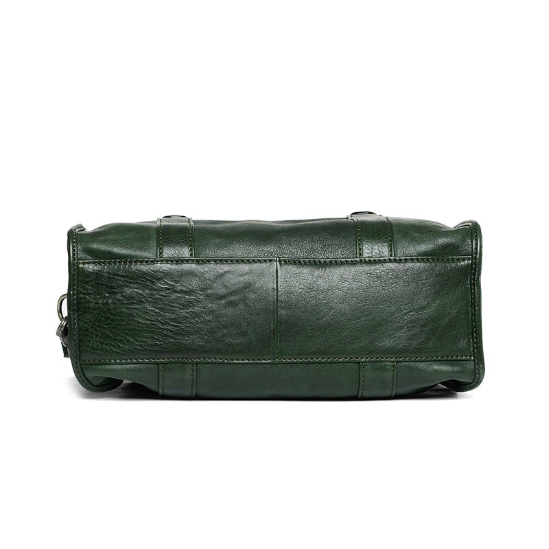 Women's Niche Hand Dyed First Layer Cowhide Handbags