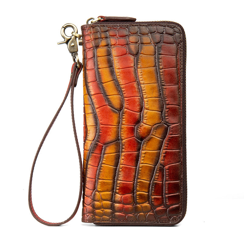 Women's & Men's Clutch First Layer Cowhide Large Capacity Bags