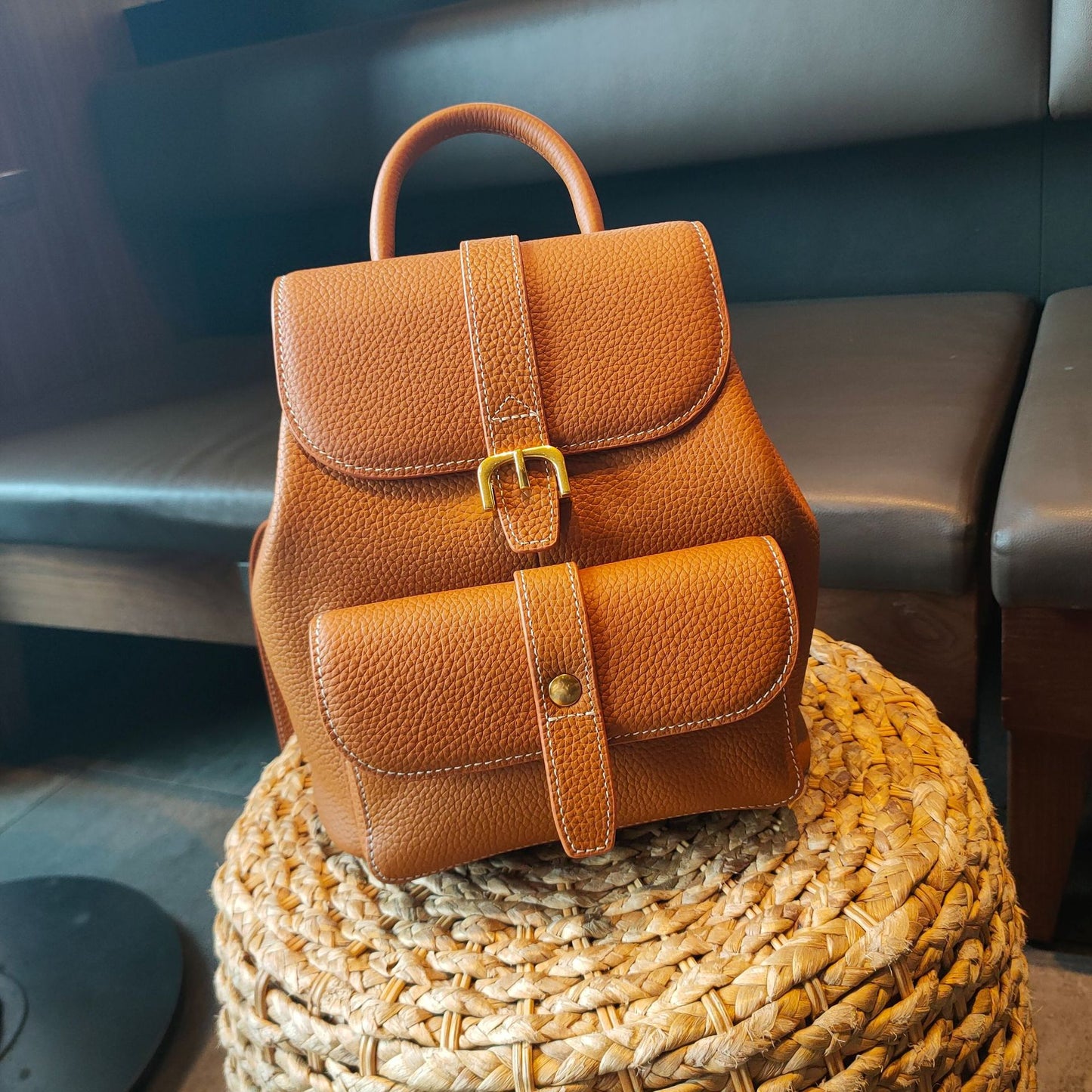 Women's Leather Trendy Soft First Layer Cowhide Backpacks