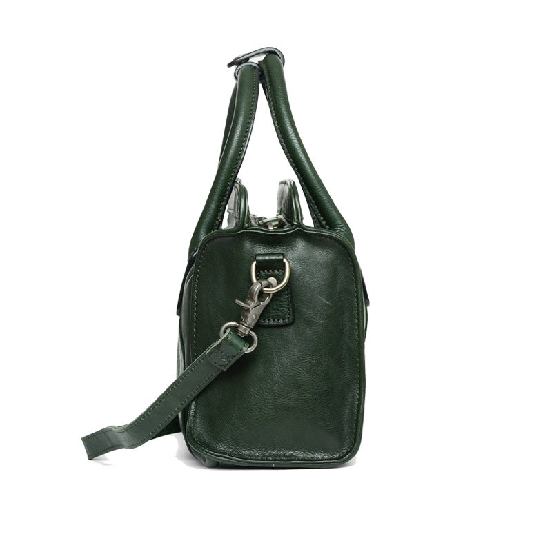 Women's Niche Hand Dyed First Layer Cowhide Handbags