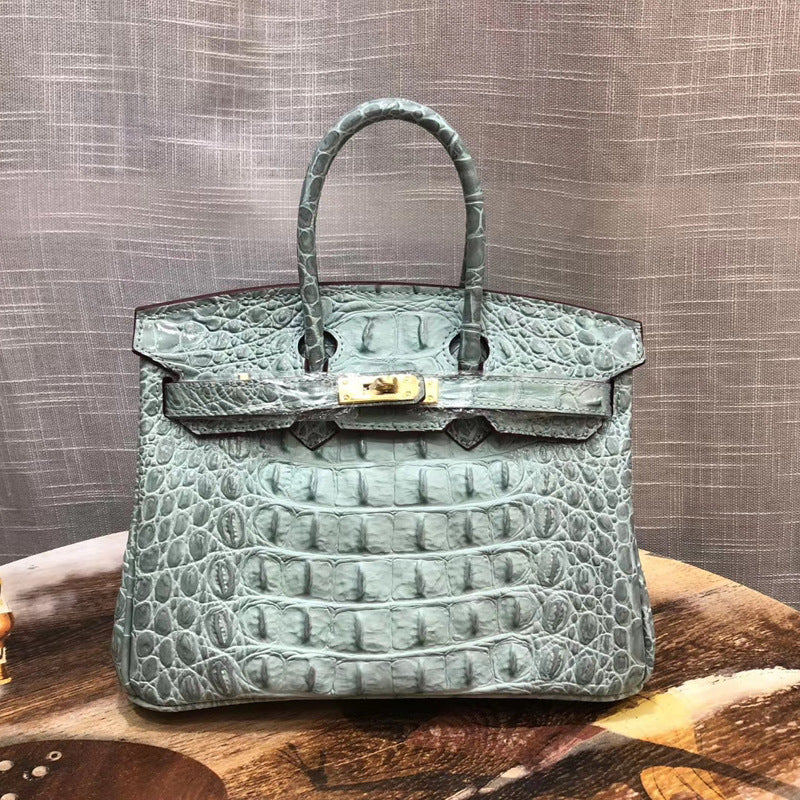 Women's Unique Fashion Genuine Leather Platinum Handbags