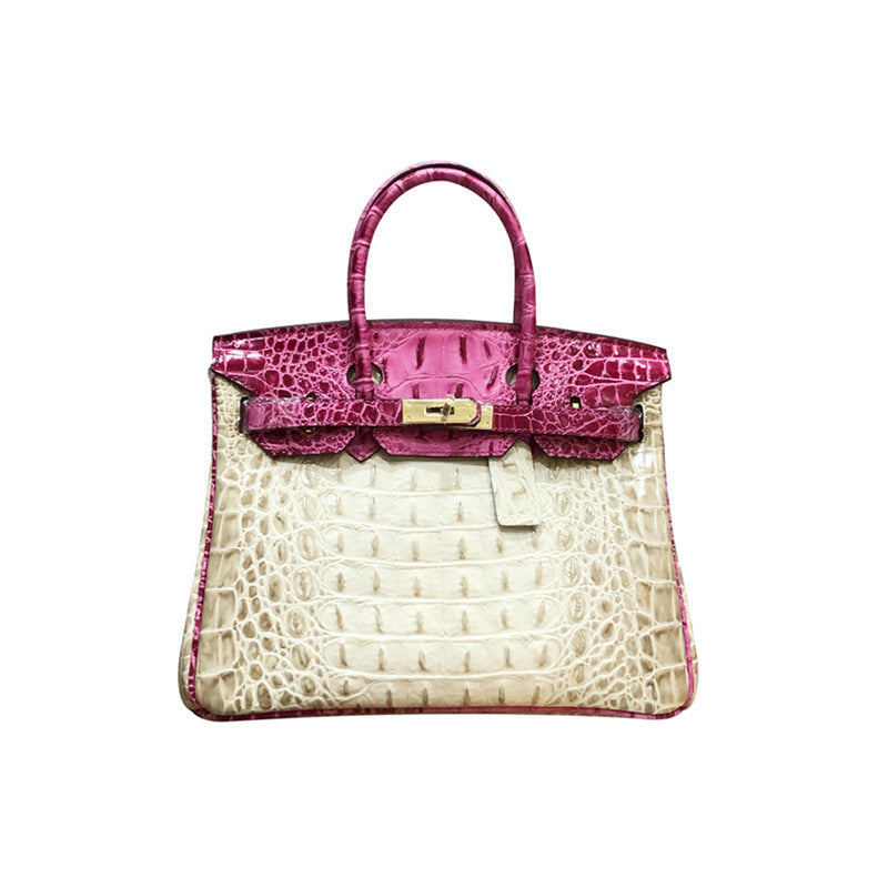 Women's Unique Fashion Genuine Leather Platinum Handbags