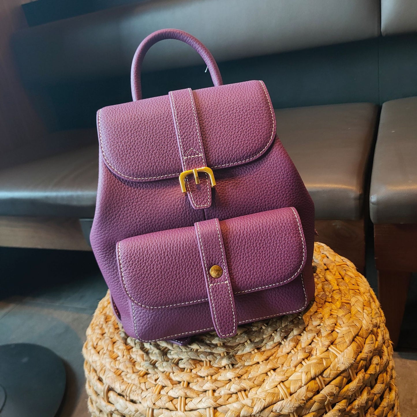 Women's Leather Trendy Soft First Layer Cowhide Backpacks