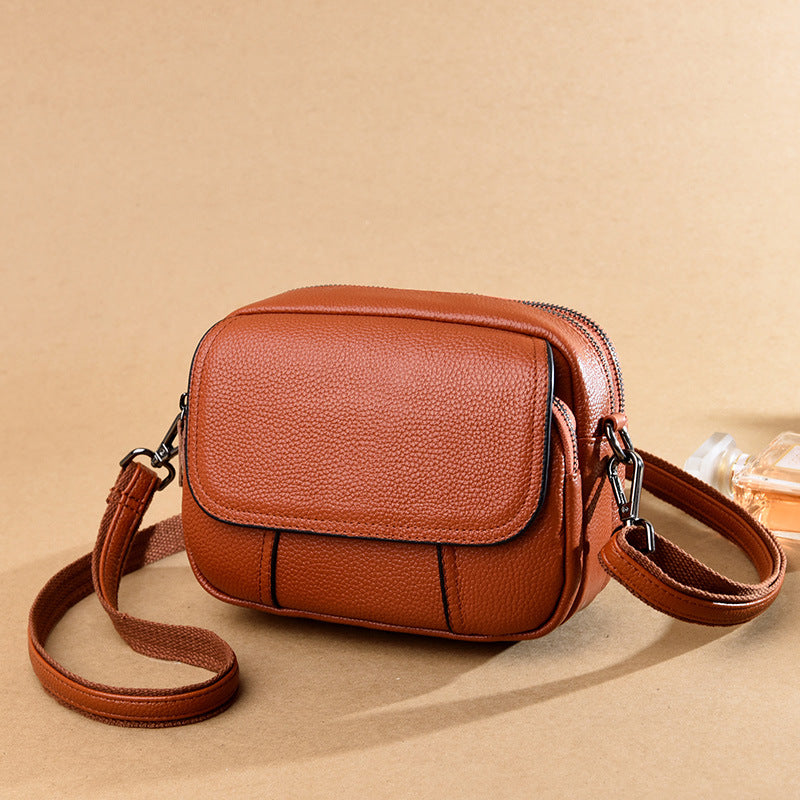 Women's Leather Trendy Fashion Joker Layer Cowhide Shoulder Bags