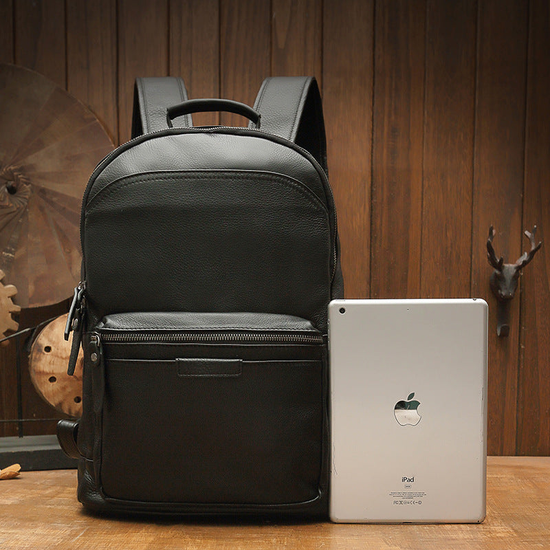 Women's & Men's & Handmade Genuine Leather Simple Comfortable Backpacks