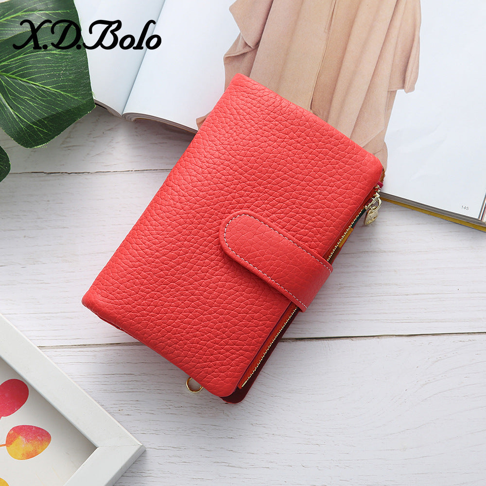 Women's Fashion Zipper Hasp Korean Style Ladies Wallets