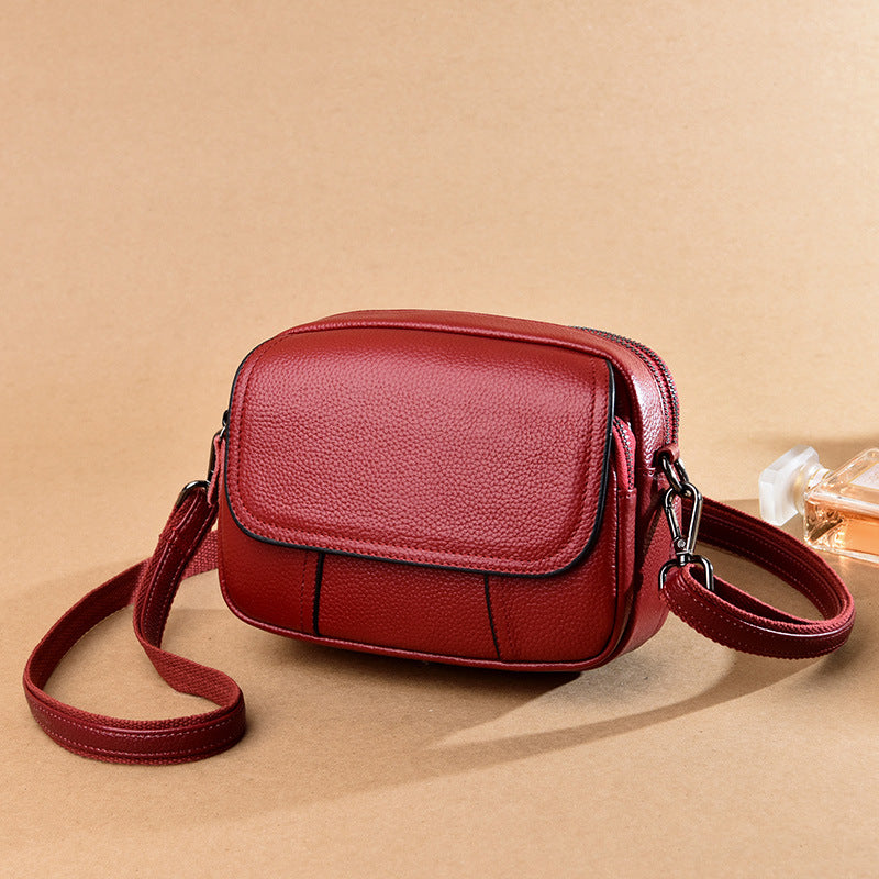 Women's Leather Trendy Fashion Joker Layer Cowhide Shoulder Bags