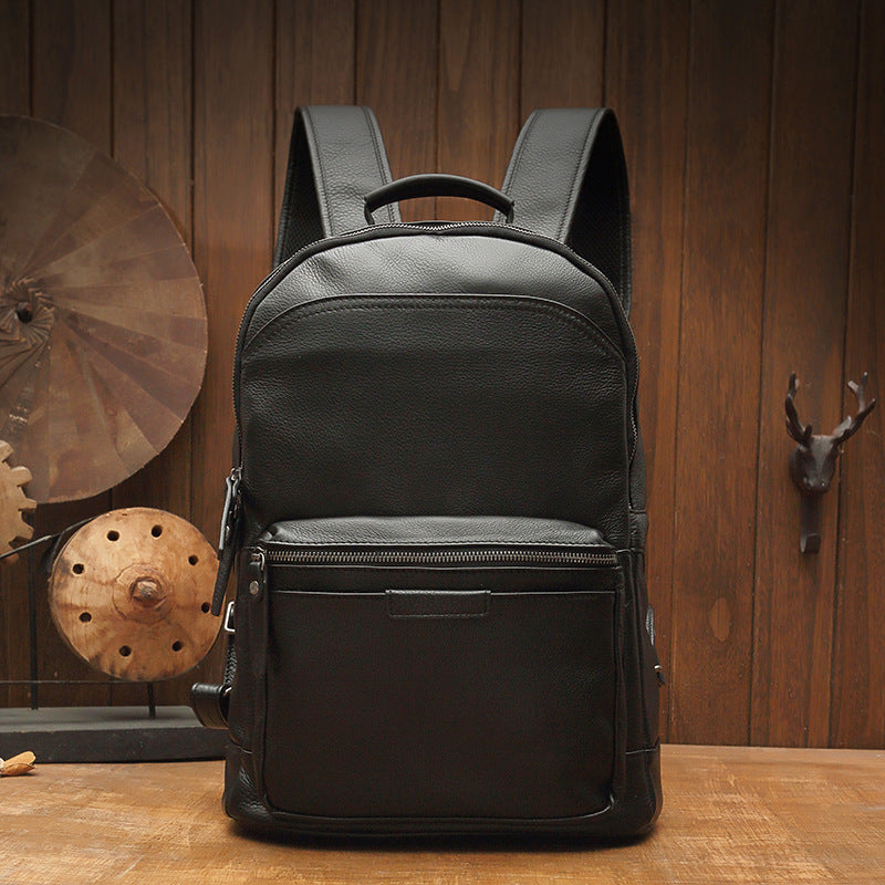 Women's & Men's & Handmade Genuine Leather Simple Comfortable Backpacks