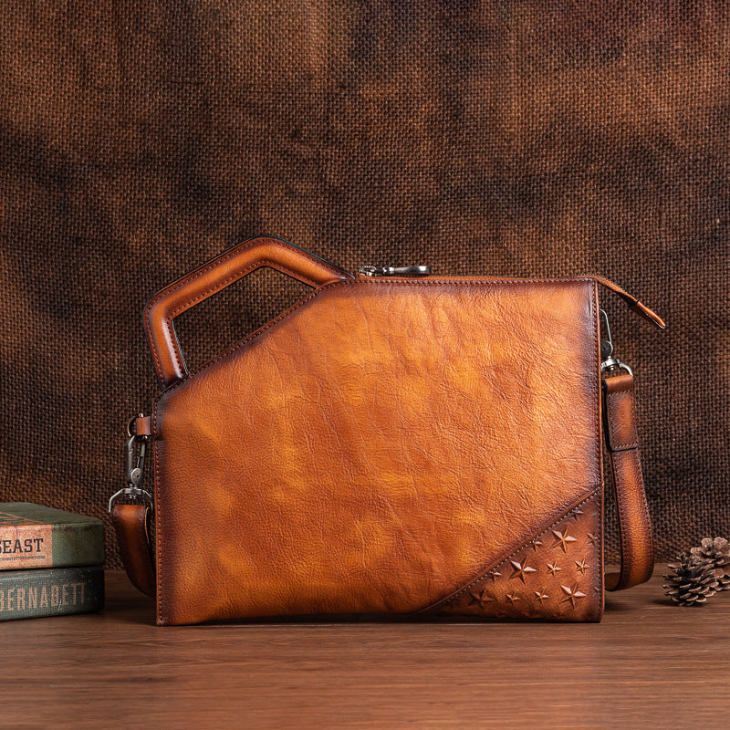 Personalized Patterns Vintage Painted Tree Height Men's Handbags