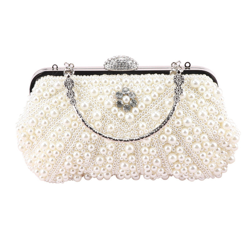 Versatile Pearl Dinner Clutch Handmade Beaded Evening Bags