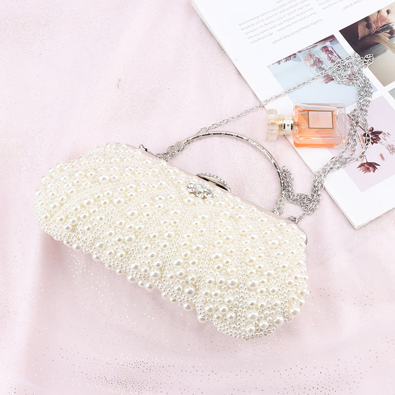 Versatile Pearl Dinner Clutch Handmade Beaded Evening Bags