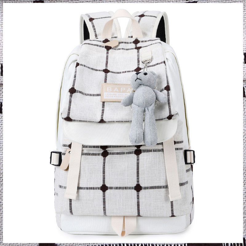 Female Canvas Double College Style Junior Backpacks