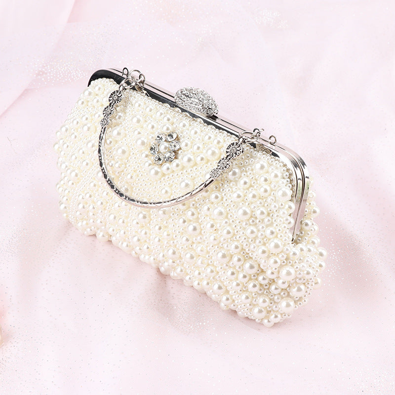 Versatile Pearl Dinner Clutch Handmade Beaded Evening Bags