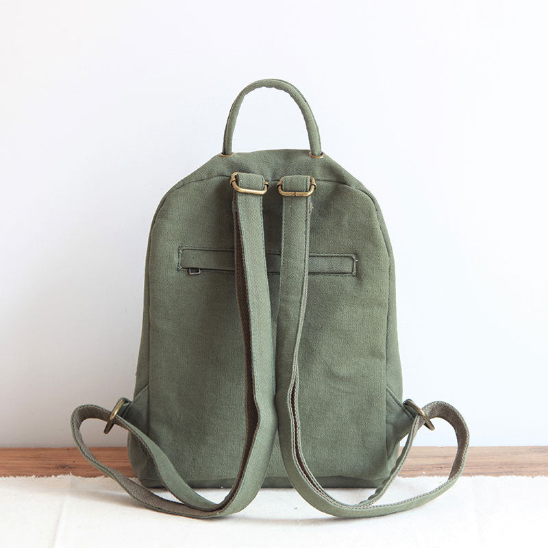 Women's Niche Canvas Leisure Fresh College Style Backpacks