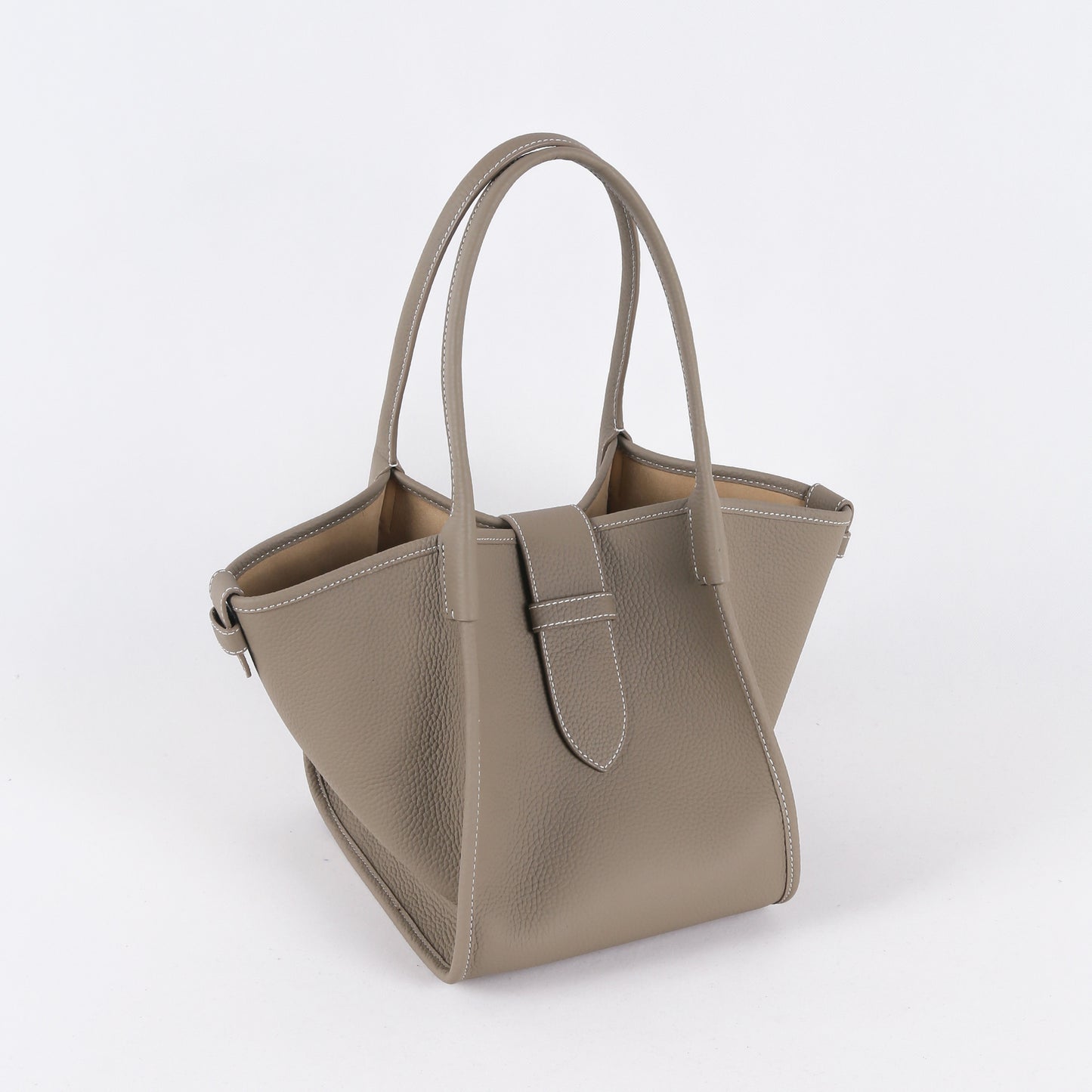 Women's First Layer Cowhide Portable Trapeze Handbags