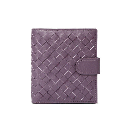 Women's Leather Sheepskin Woven Short Long Man's Ladies Wallets