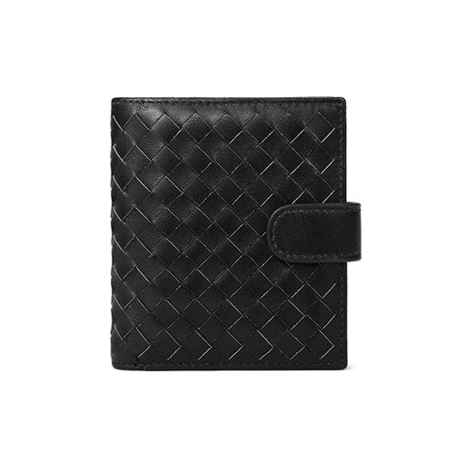 Women's Leather Sheepskin Woven Short Long Man's Ladies Wallets