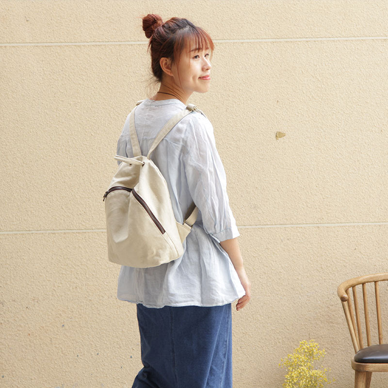 Women's Niche Canvas Leisure Fresh College Style Backpacks