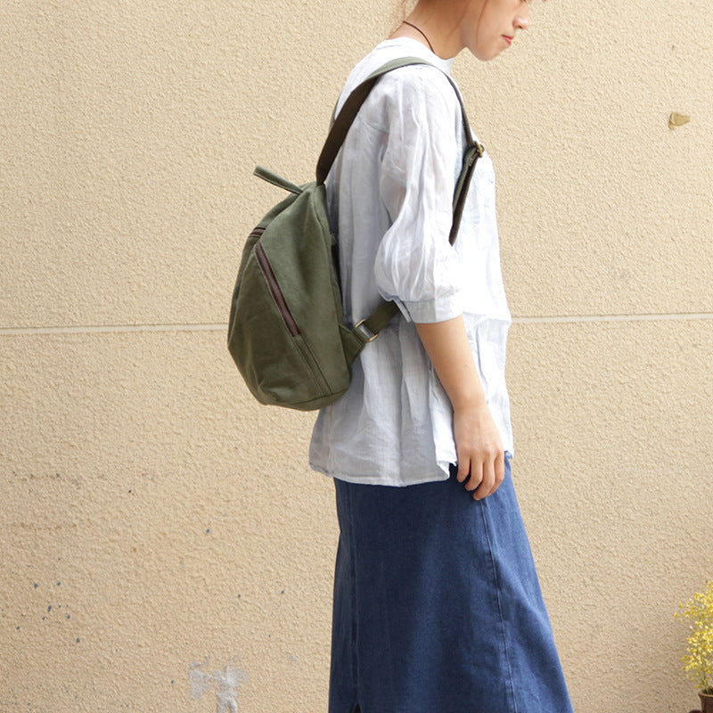 Women's Niche Canvas Leisure Fresh College Style Backpacks