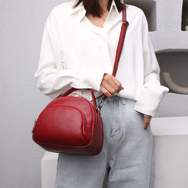 Genuine Leather Female Lady Shell Fashionable Shoulder Bags