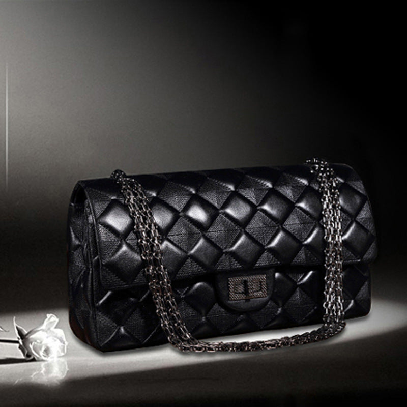 Women's Trendy Fashion Diamond Pattern Chain Versatile Shoulder Bags