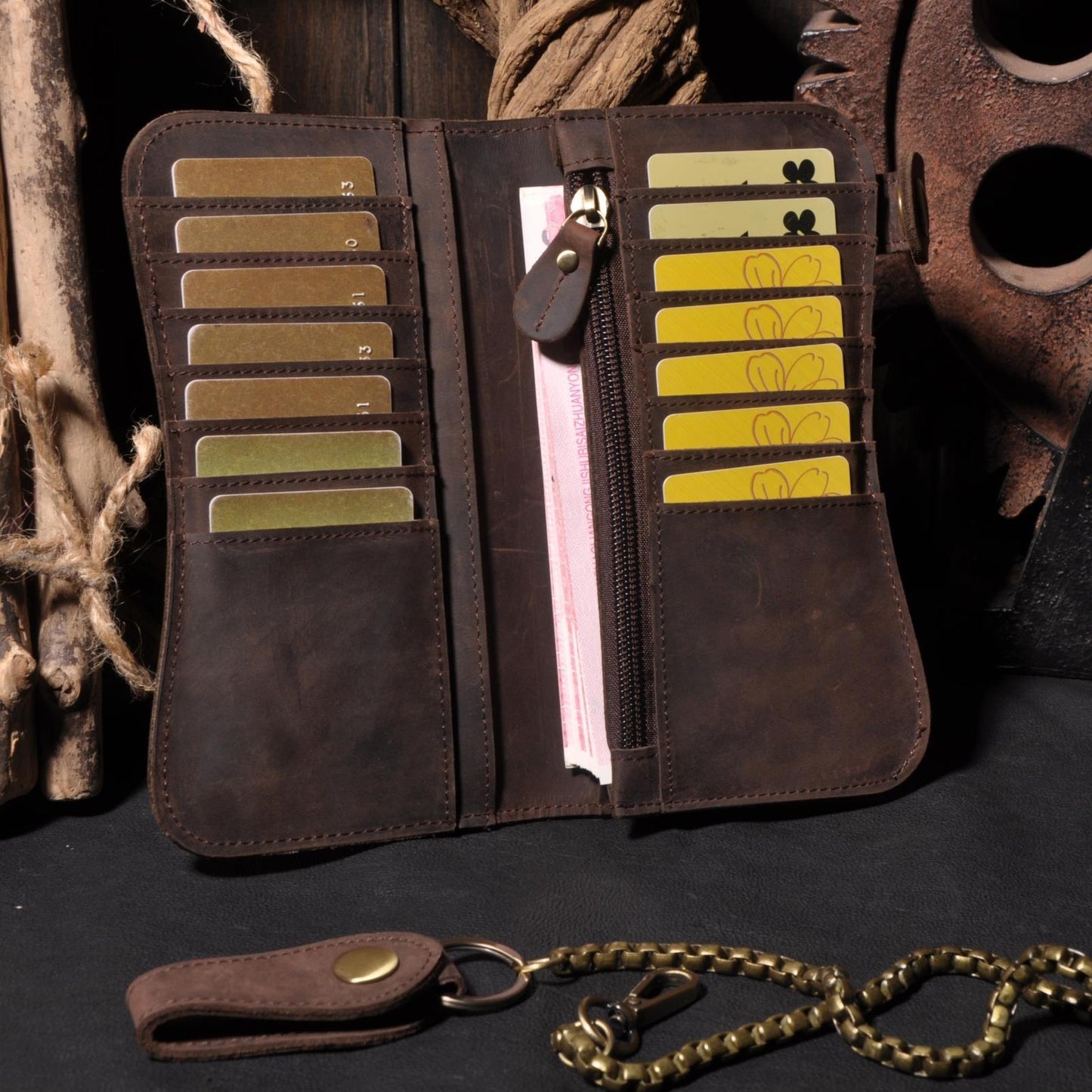 Crazy Horse Leather Retro Style First Layer Ladies Wallets