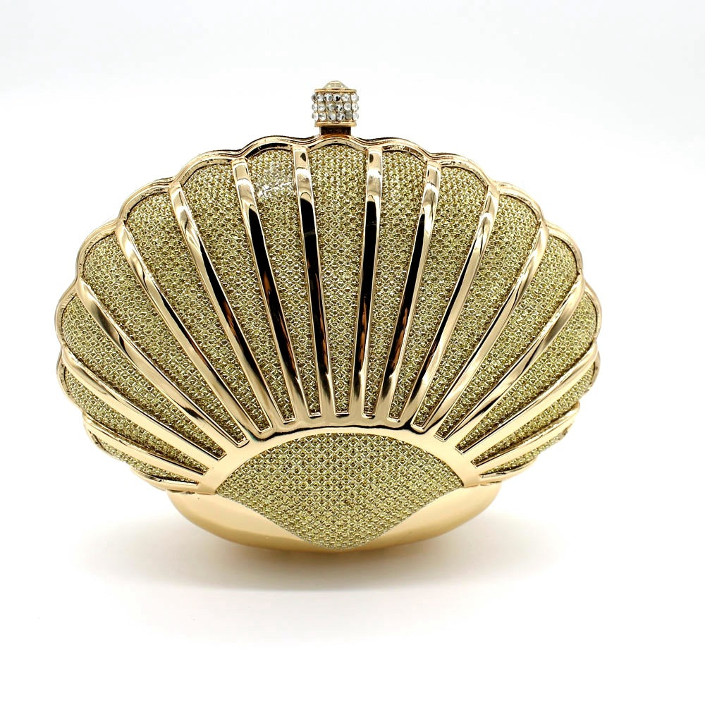 Fashion Glitter Diamond Shell Banquet Clutch Handbags