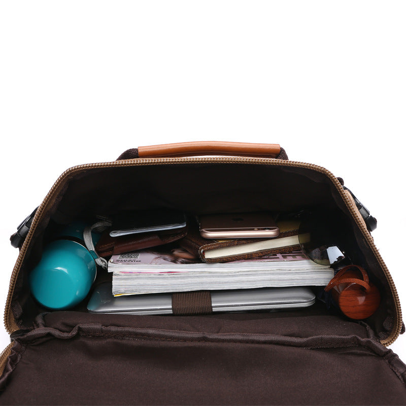 Women's & Men's & Portable Single Double Back Canvas Backpacks