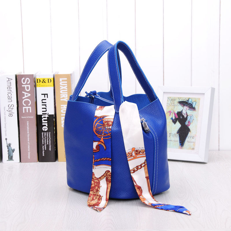 Women's Lunch Box Head Cowhide Genuine Leather Handbags