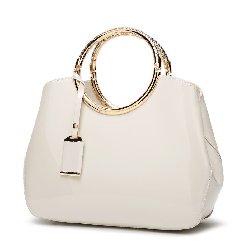 Women's Bridal Wedding One Patent Leather Shiny Handbags