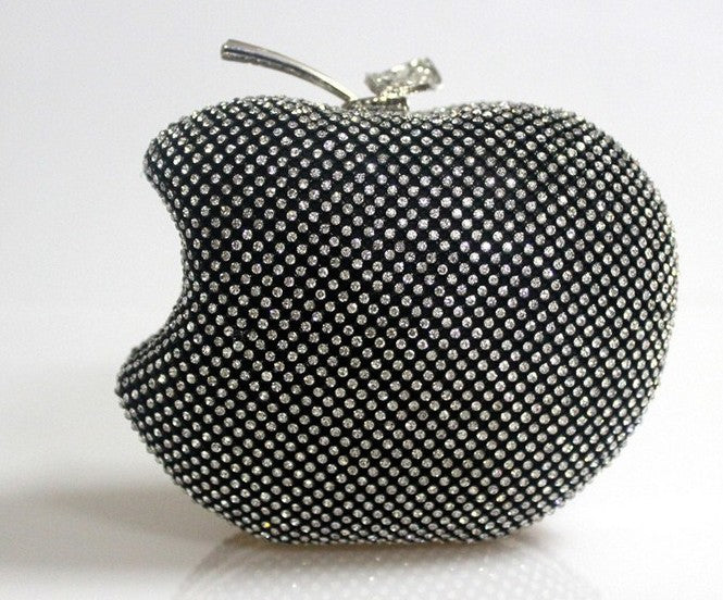 Hot Fashion Apple Crystal Diamond Banquet Crossbody Bags