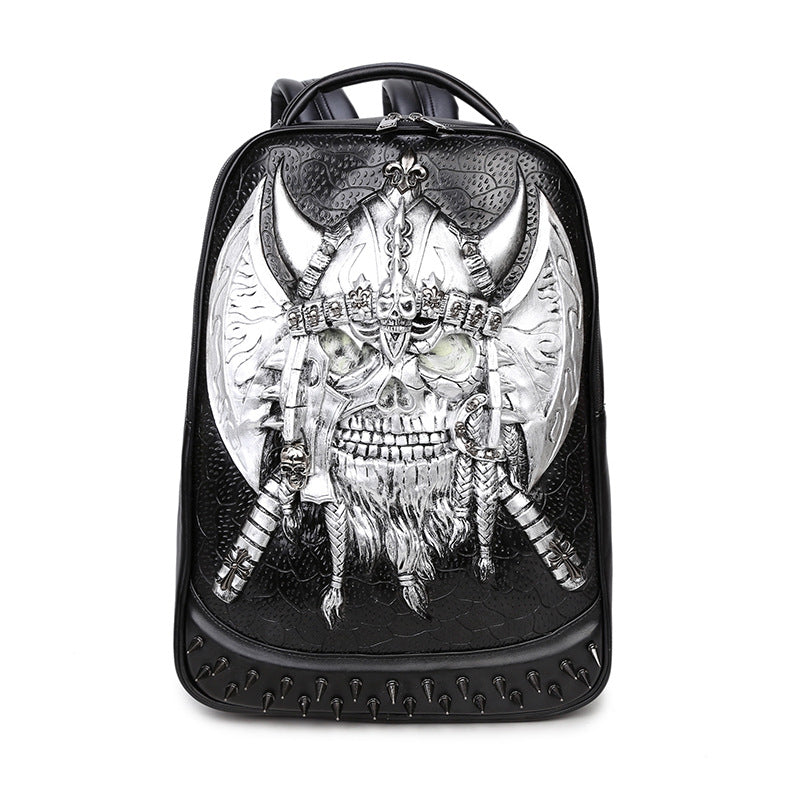 Men's Trend Creative Punk Computer Three-dimensional Halloween Backpacks