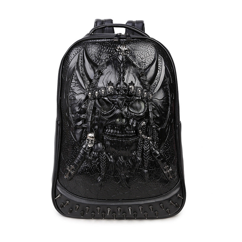 Men's Trend Creative Punk Computer Three-dimensional Halloween Backpacks