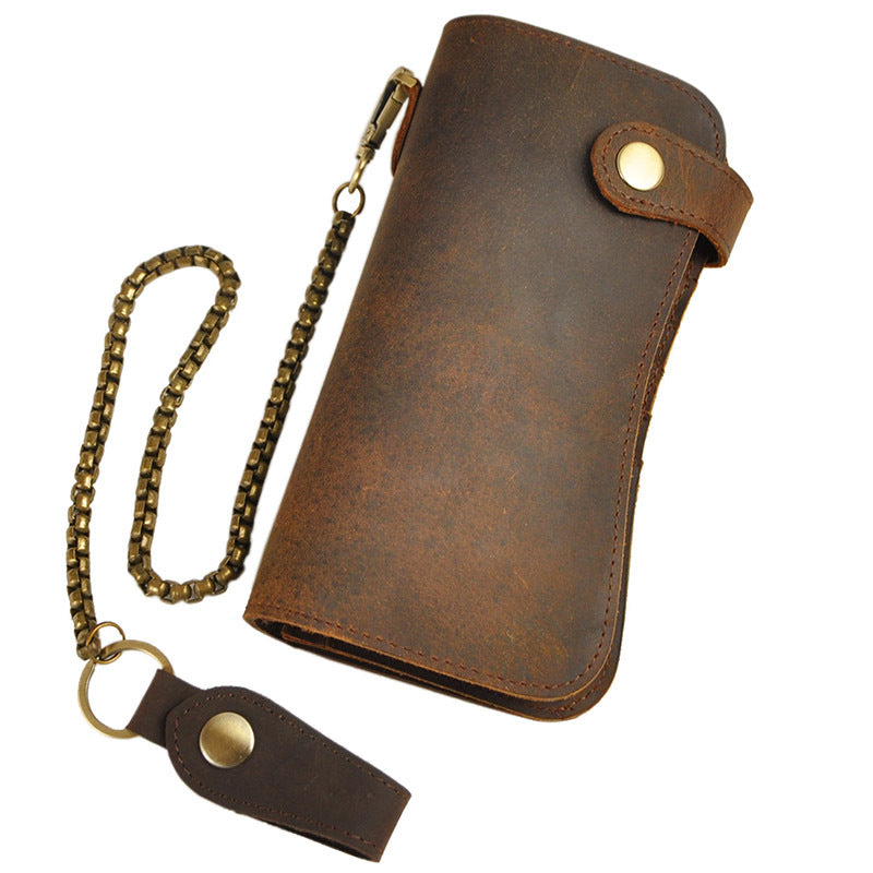 Men's Top Layer Crazy Horse Skin Cowhide Multiple Men's Wallets