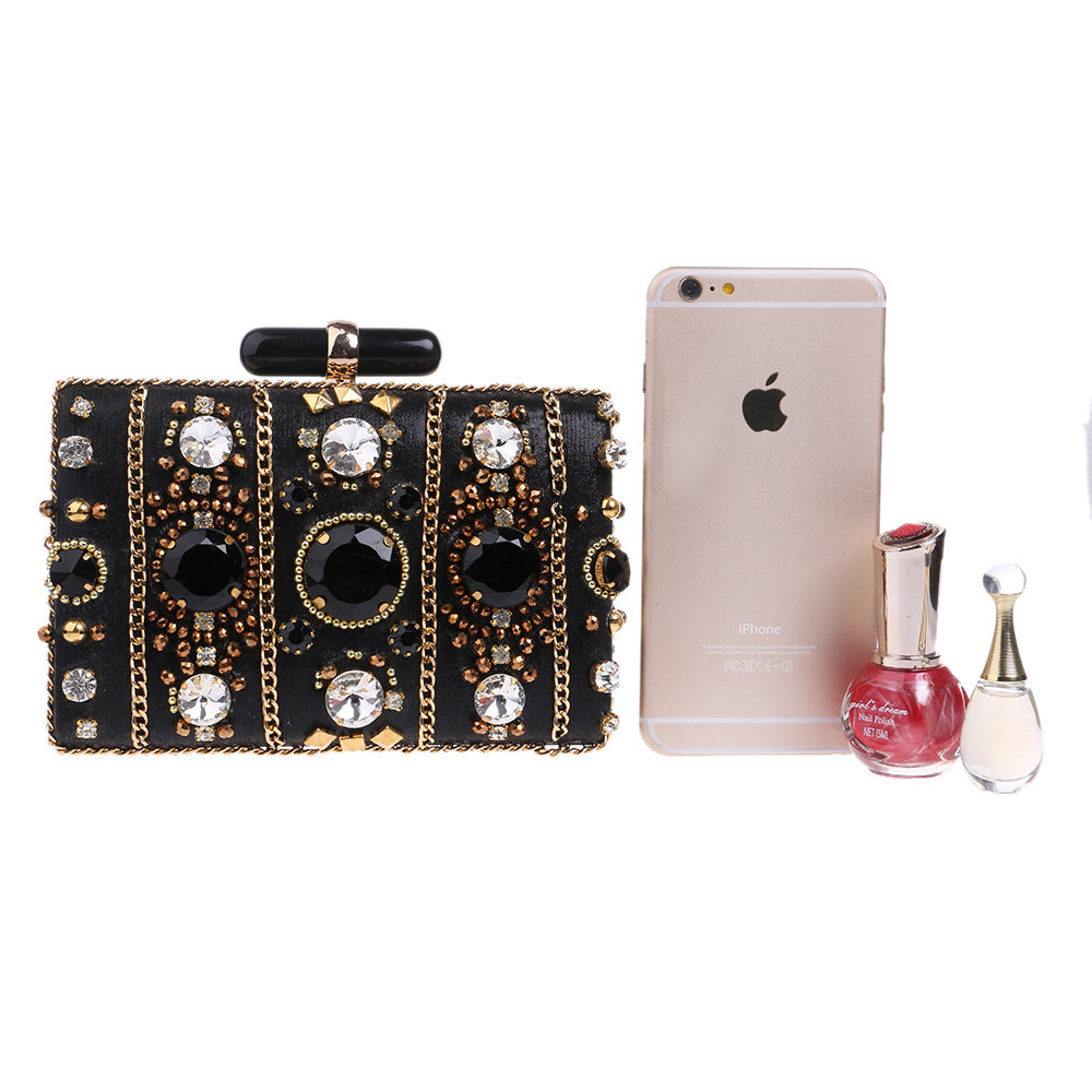 Women's Dinner Pearl Embroidery Banquet Clutch Dress Evening Bags