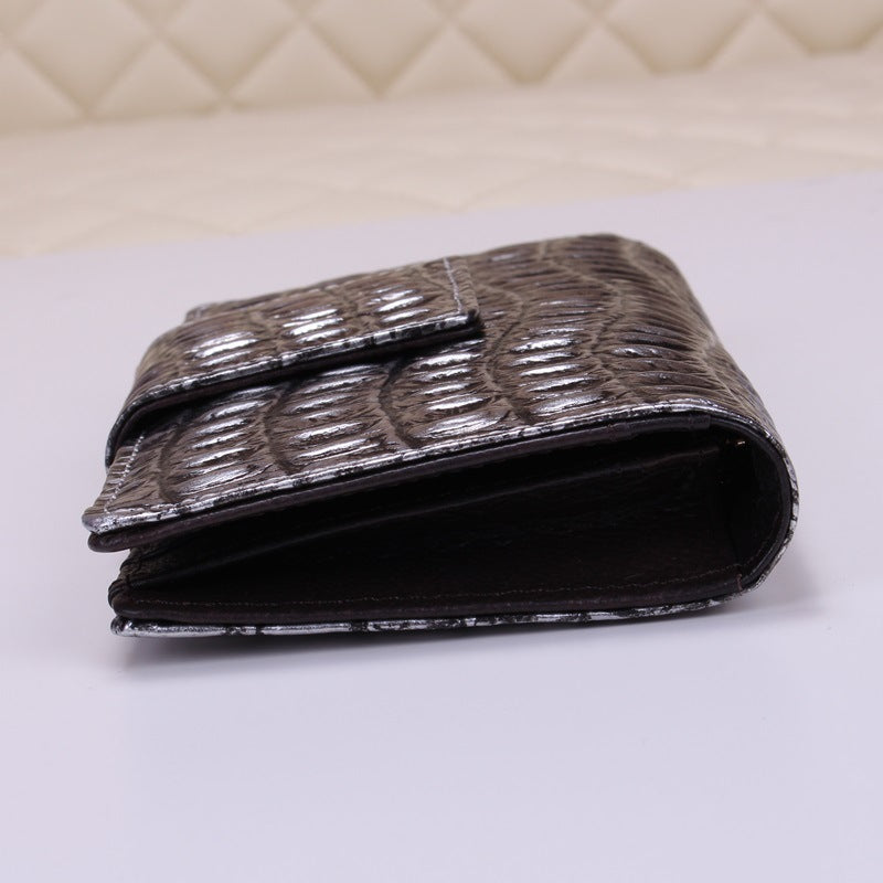 Women's Korean Genuine Leather Crocodile Pattern Snake Mid-length Ladies Wallets