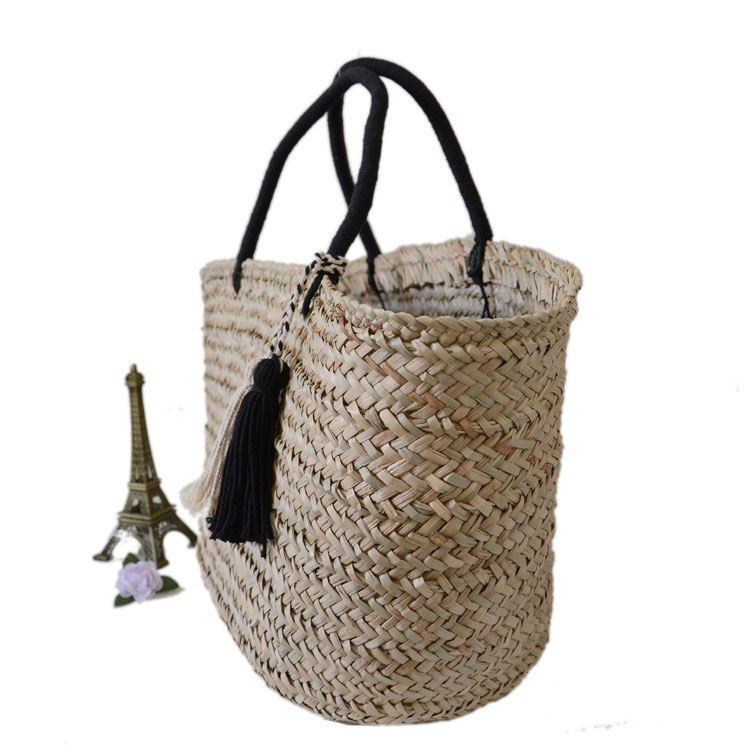 Water Plants Woven Fashion Simple Elegant Tassel Shoulder Bags