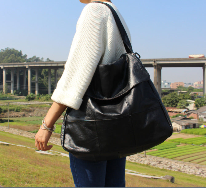 Women's Genuine Leather Large Capacity Simple First Bags