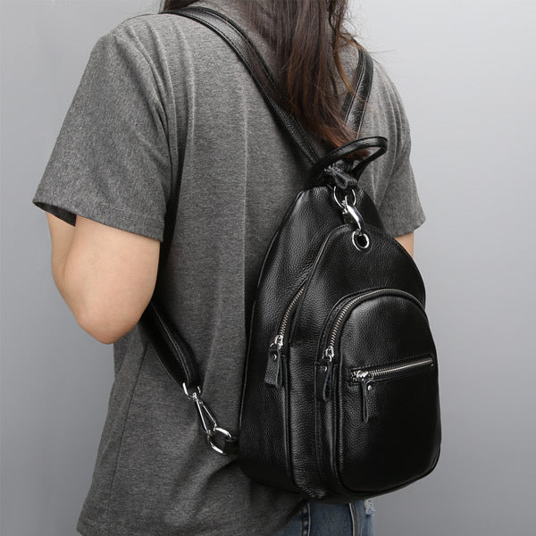 Women's Leather First Layer Cowhide Fashion Backpacks