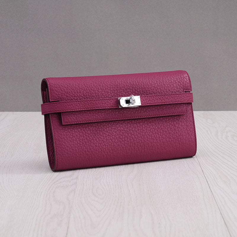 Women's Leather Long First Layer Cowhide Clutch Ladies Wallets