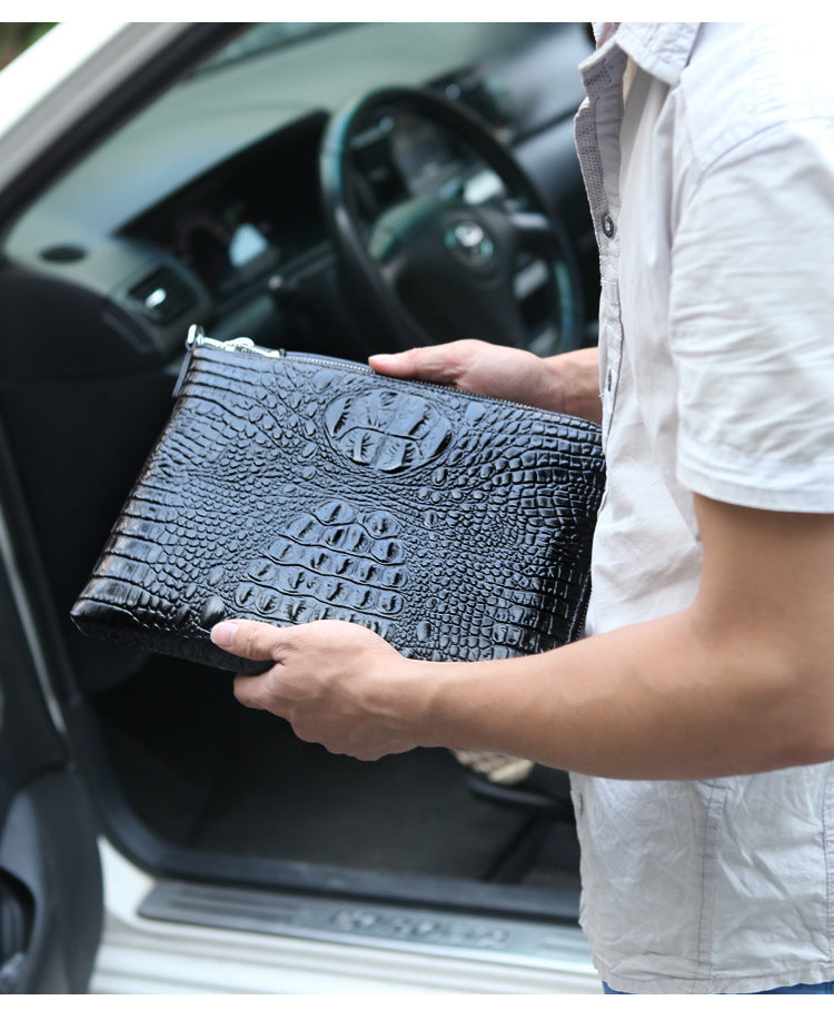 Men's Clutch File Business Horizontal Top Layer Men's Handbags