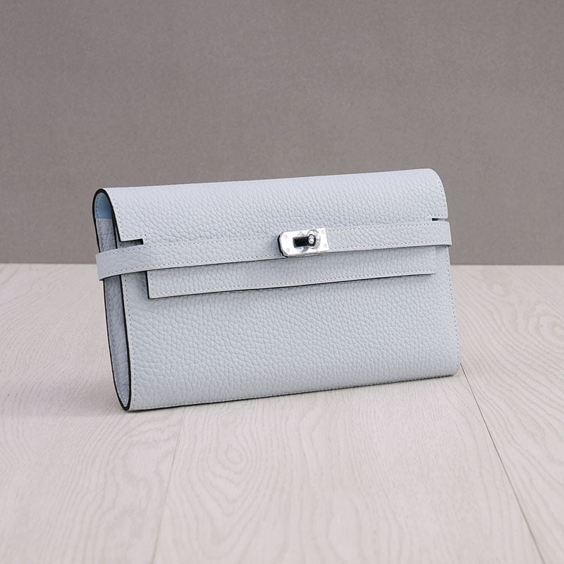Women's Leather Long First Layer Cowhide Clutch Ladies Wallets