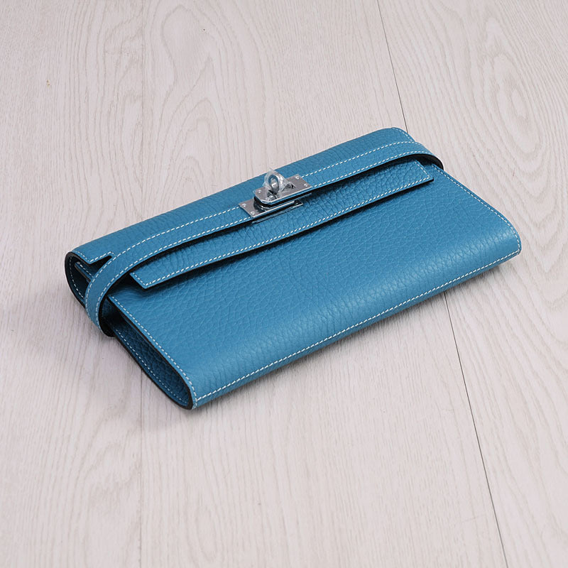 Women's Leather Long First Layer Cowhide Clutch Ladies Wallets